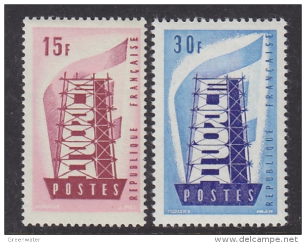 Europa Cept 1956 France 2v ** Mnh (32800A) - 1956