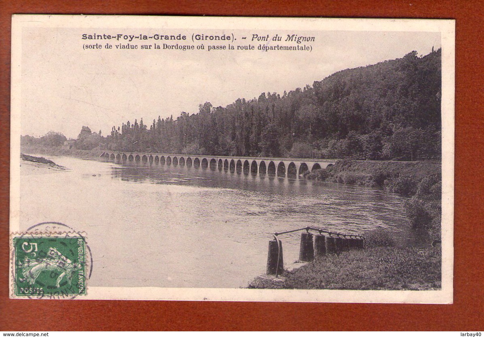 1 Cpa Sainte Foy La Grande Pont Du Mignon - Autres & Non Classés