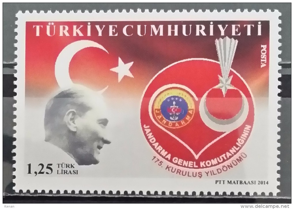 Turkey, 2014, The 175th Anniversary Of The Turkish Military Police (MNH) - Neufs