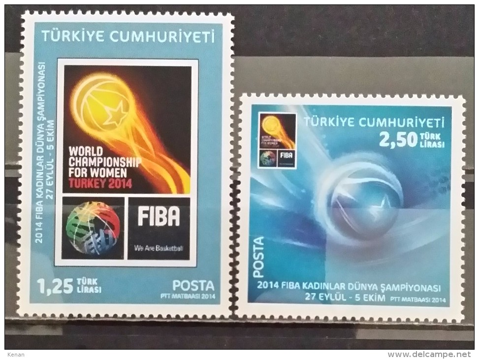 Turkey, 2014,  Women's Basketball World Cup (MNH) - Unused Stamps