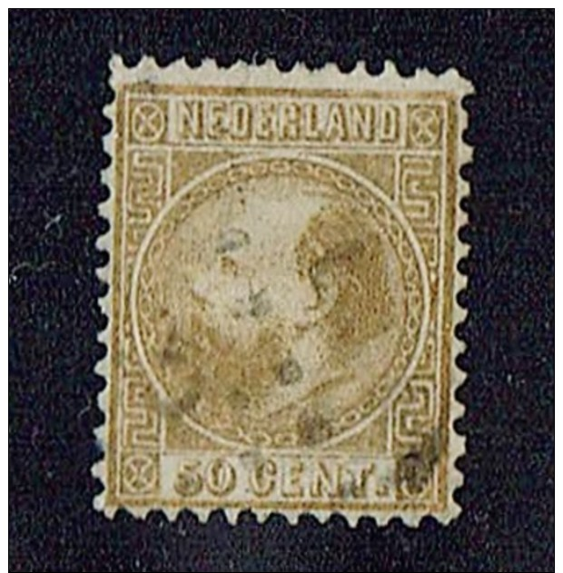 Nederland 1867  NvpH 12 °/used Koning Willem III  50 Cent  (€  200.00) - Gebraucht