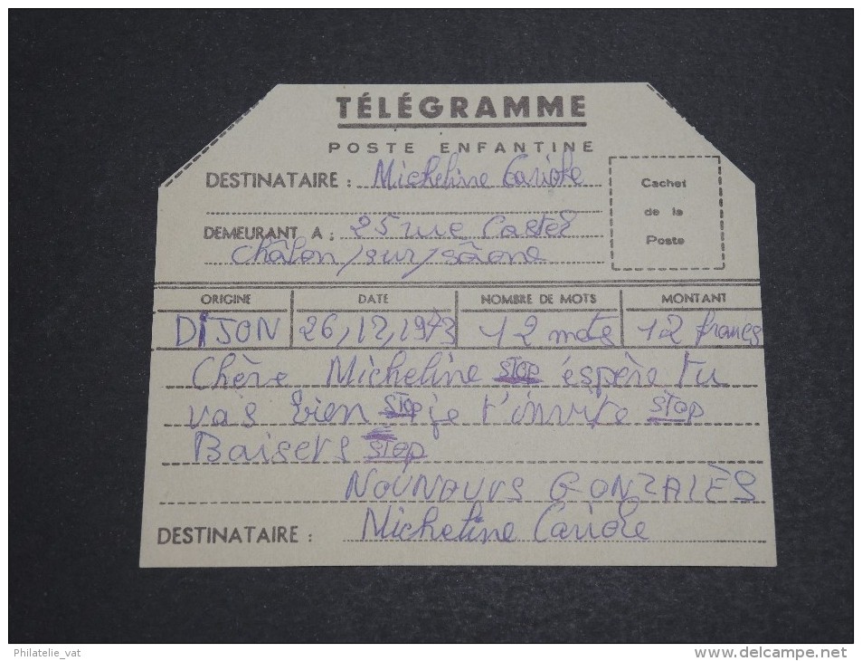 FRANCE - Poste Enfantine - Télégramme - Détaillons Collection - A Voir – P19407 - Telegrafi E Telefoni