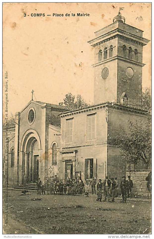 30 - 111016 - COMPS - Place De La Mairie - Obtenu Avec Appareil Et Anastigmat Sutter Bâle - Autres & Non Classés