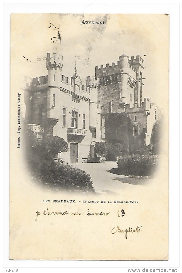 LES PRADEAUX  (cpsm 63)  Le Château De La Grange-Fort  -    - L 1 - Autres & Non Classés