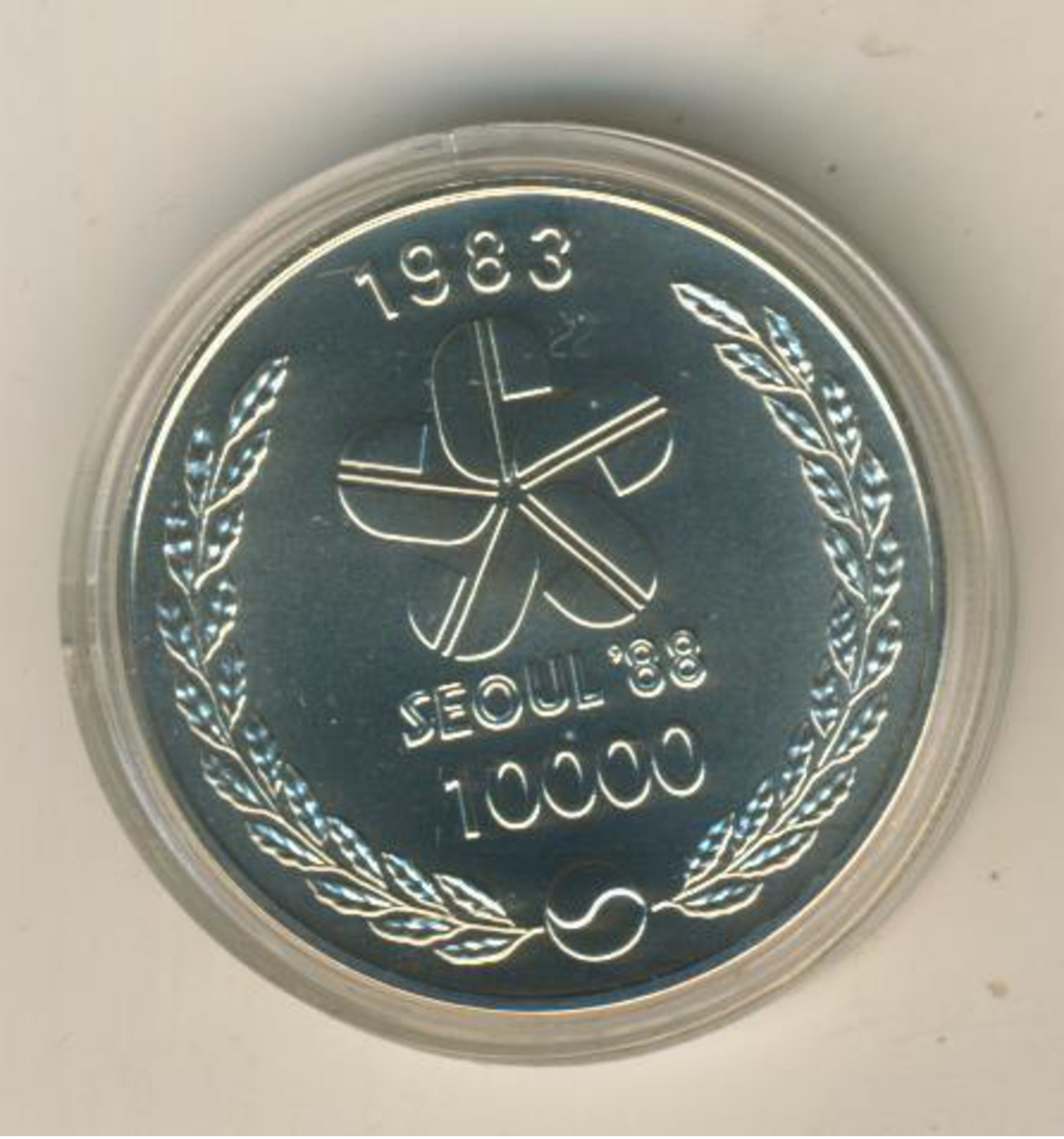 Süd Korea 1983, 10000 Won Olympiade Seoul 88, Tempel, 925 Silber,PP    (034) - Korea (Süd-)