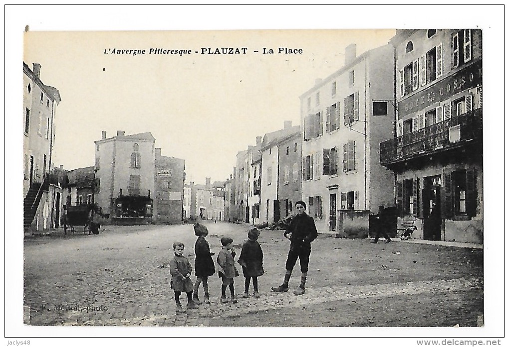 PLAUZAT  (cpsm 63)  La Place, Hôtel COSSON   -    - L 1 - Autres & Non Classés
