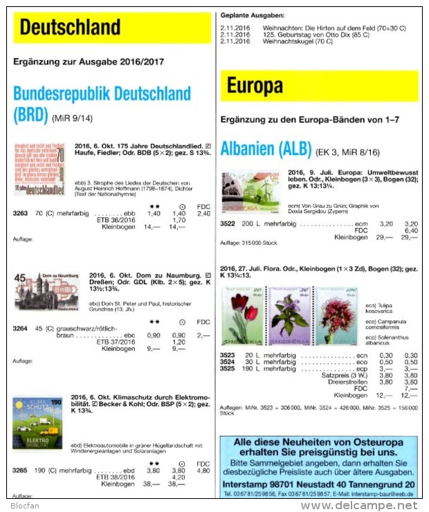 MICHEL Briefmarken Rundschau 10/2016 Neu 6€ New Stamps Of The World Catalogue/magacine Of Germany ISBN 978-3-95402-600-5 - Chronicles & Annuals