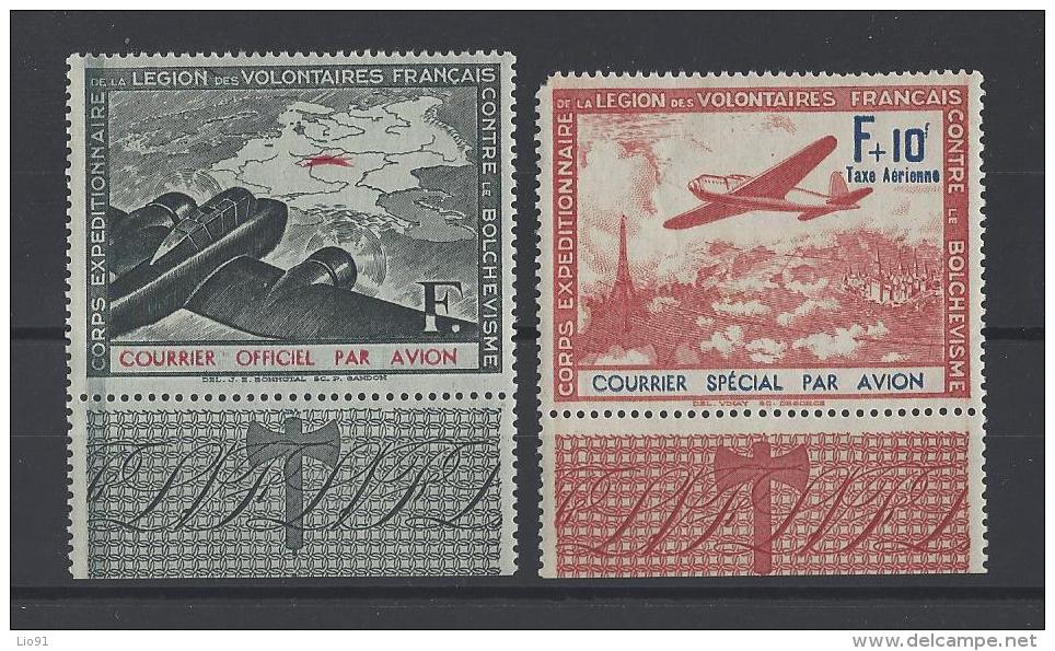 FRANCE . YT  L.V.F.  2/3  Neuf ** Timbres Pour Le Courrier  1941 (voir Detail) - Otros & Sin Clasificación