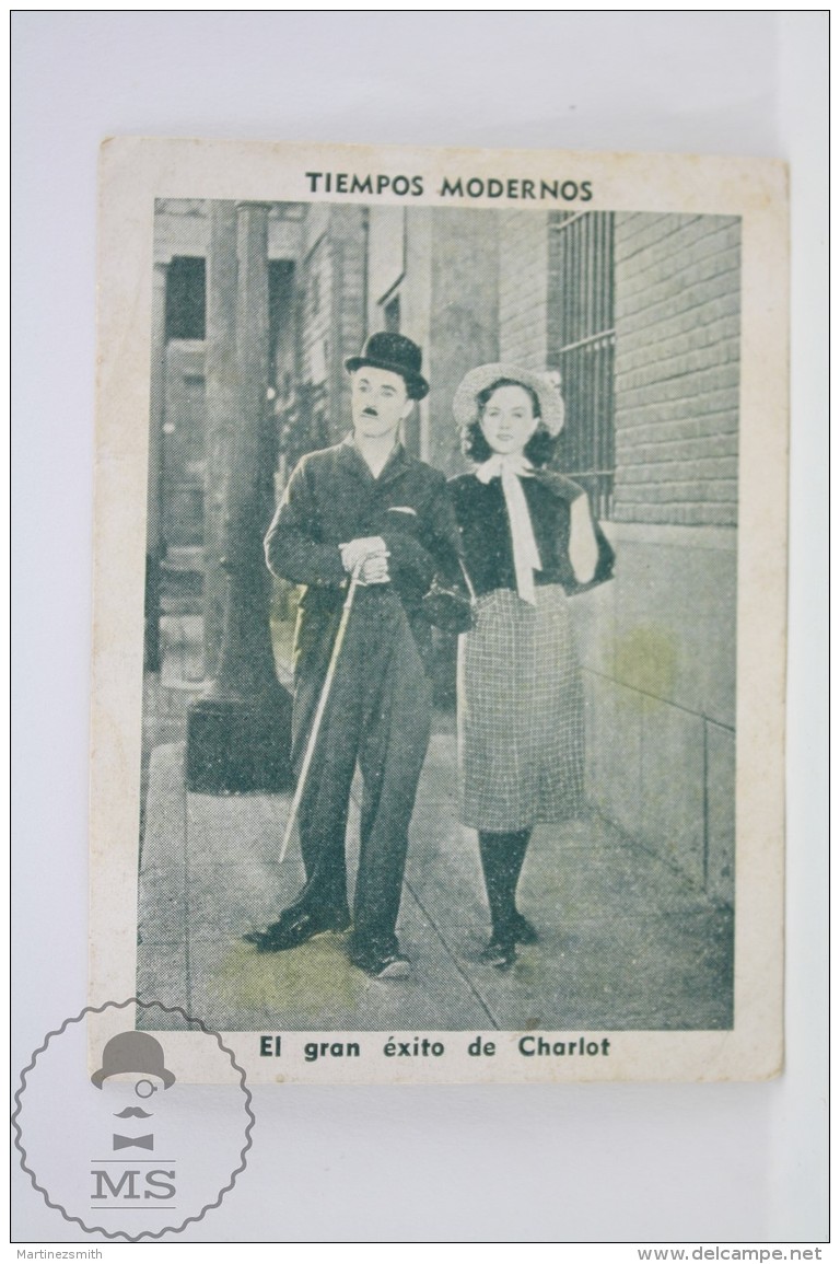 Old Trading Card / Chromo Topic/ Theme Cinema/ Movie: Modern Times - Actors: Charlie Chaplin &amp; Paulette Goddard - Otros & Sin Clasificación