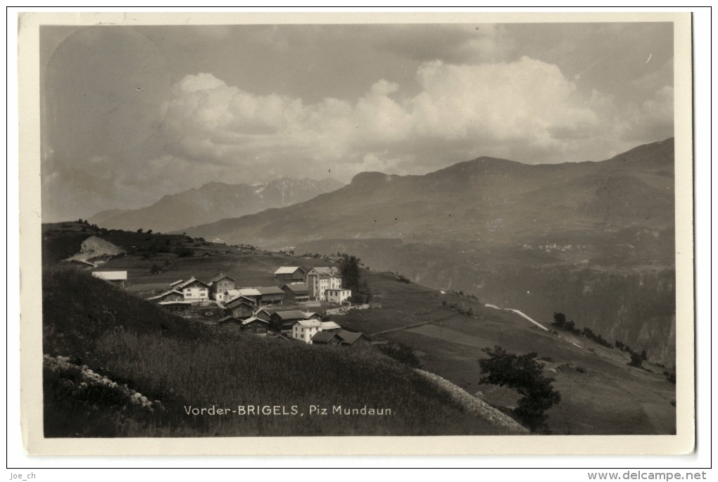 CPA Schweiz/Suisse: Vorder-BRIGELS, Piz Mundaun, 1931, 2 Scans - Mundaun
