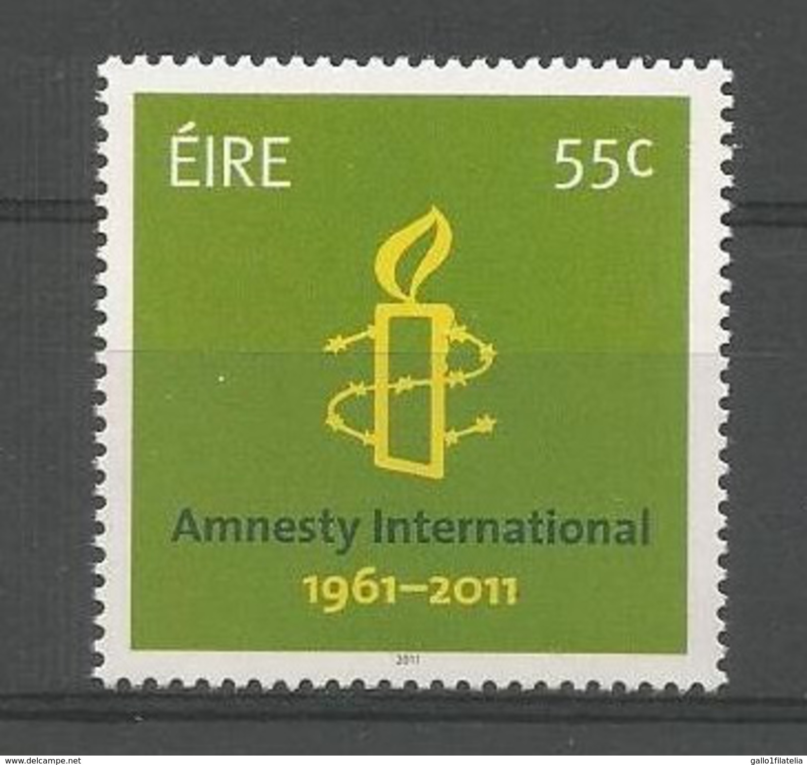 2011 - IRLANDA / IRELAND - 50° ANNIVERSARIO DI AMNESTY INTERNATIONAL / 50th ANNIVERSARY OF AMNESTY INTERNATIONAL. MNH - Neufs