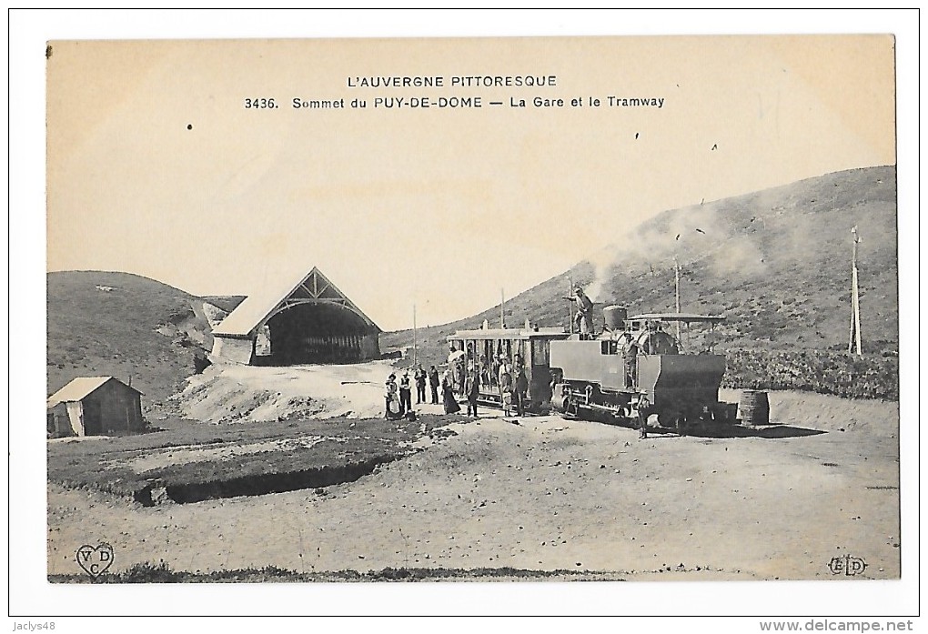 Sommet Du Puy De Dôme (cpa 63)  La Gare Et Le Tramway     -   - L 1 - Autres & Non Classés