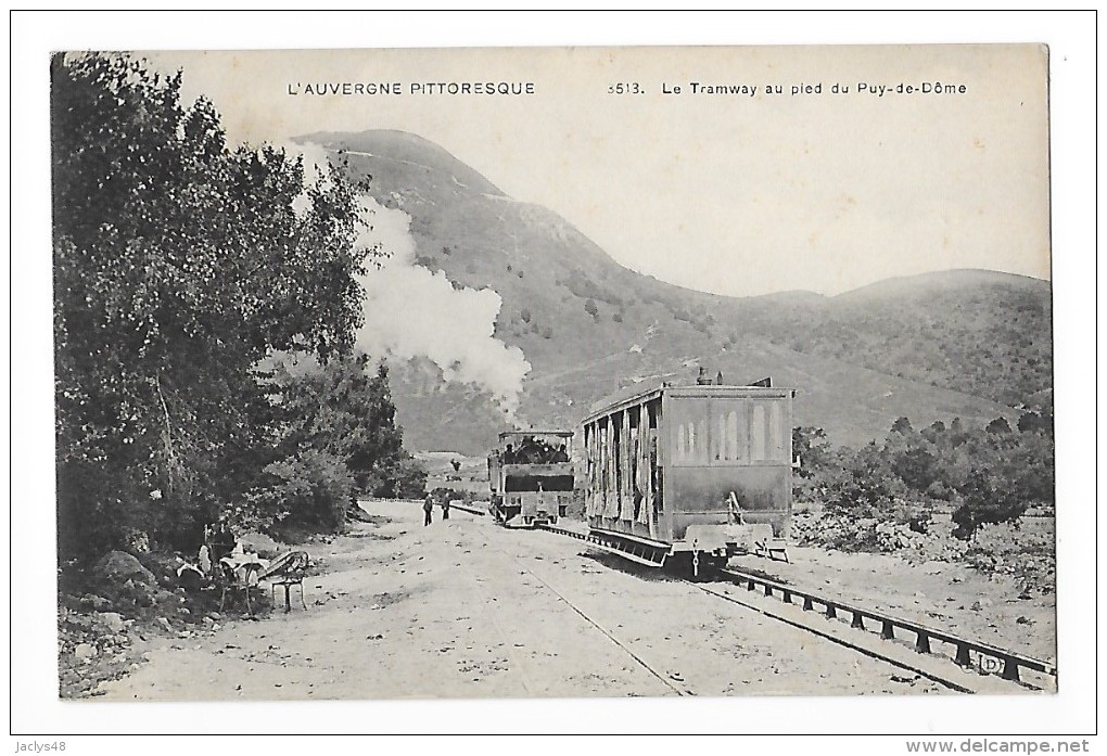 Sommet Du Puy De Dôme (cpa 63)  Le Tramway   Au Pied Du Puy De Dôme   -   - L 1 - Autres & Non Classés