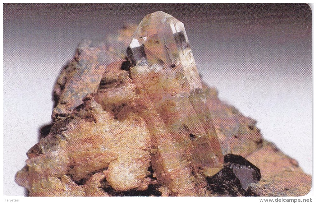 TARJETA DE NAMIBIA DEL MINERAL TOPACIO (TOPAZ) DE N$20 - Namibie