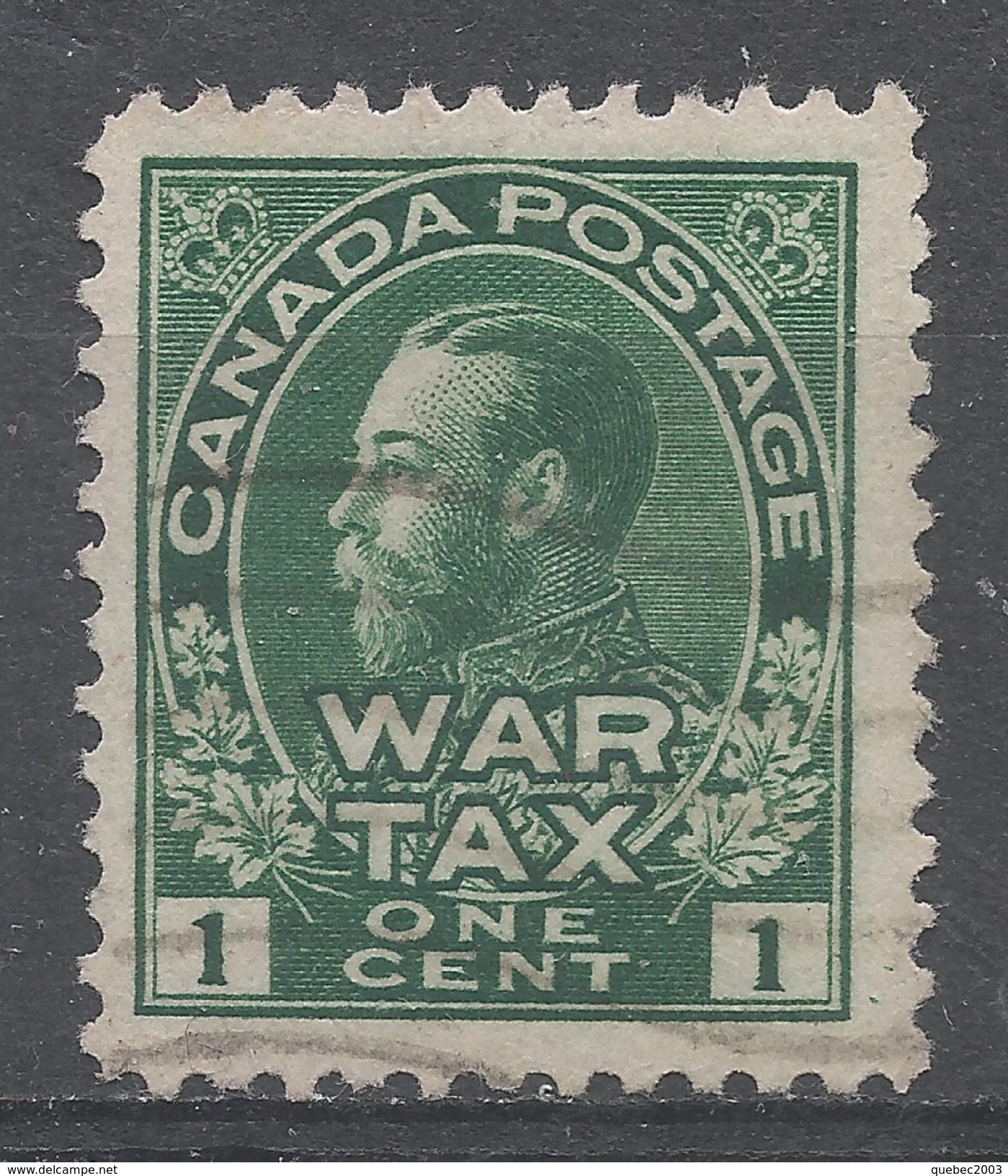 Canada 1915. Scott #MR1 (U) King George V - Impôts De Guerre