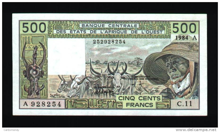 500 Francs Type 1980 B.C.E.A.O Côte D´IVOIRE émission 1984 (plusieurs N° Disponibles) - Côte D'Ivoire