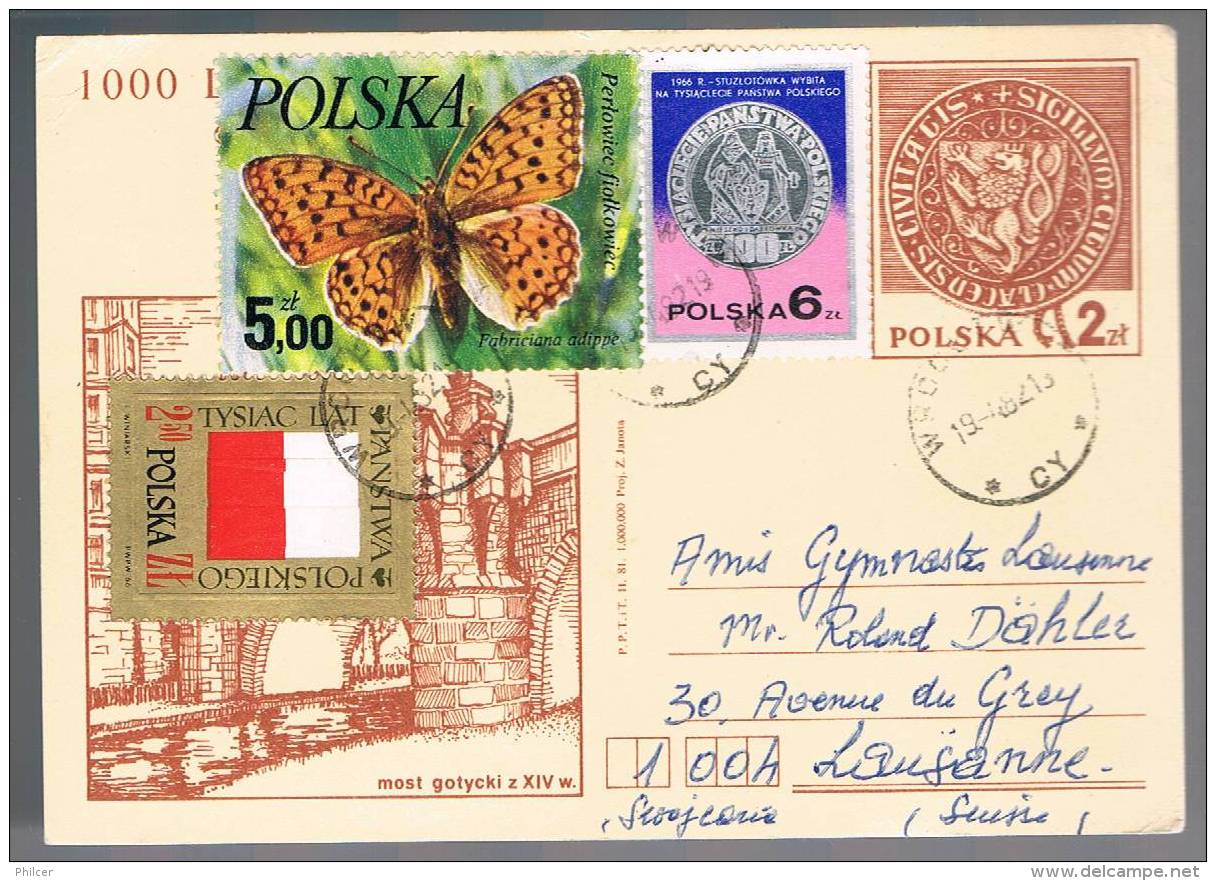 Polska, 1982, For Lausanne - Lettres & Documents