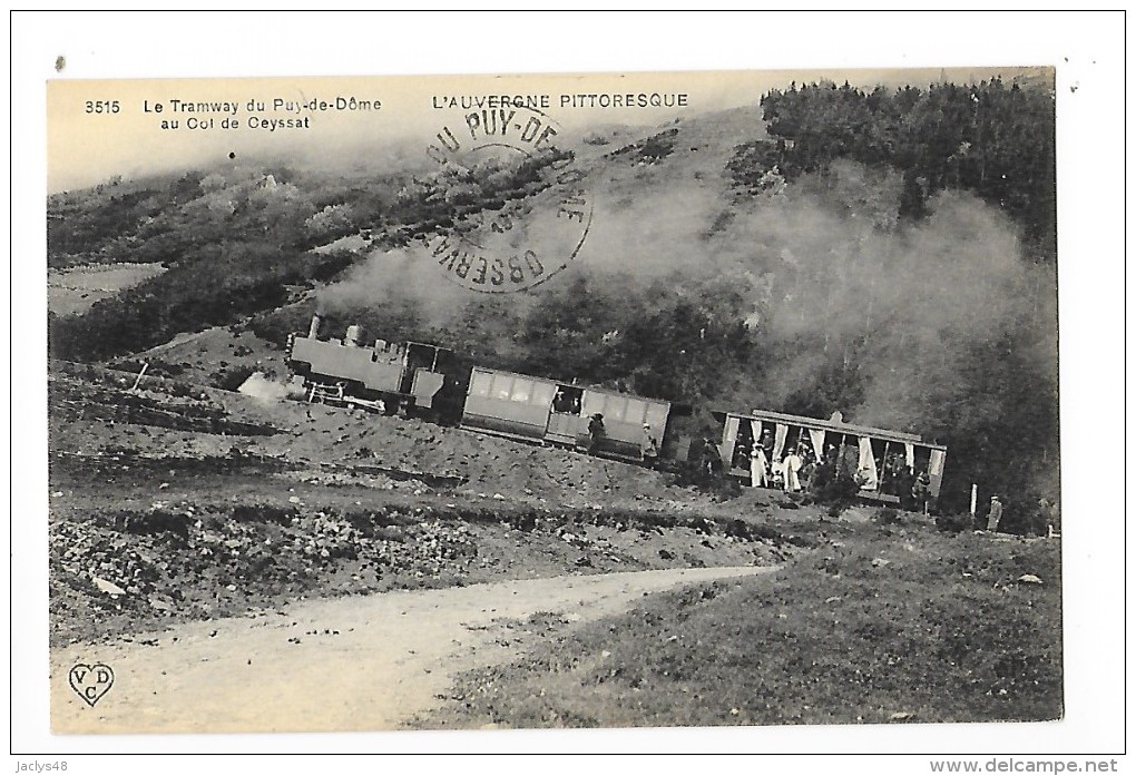 Le Tramway  Du Puy De Dôme Au Col De Ceyssat  (cpa 63) -    - L 1 - Autres & Non Classés