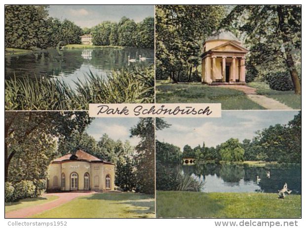 50789- ASCCHAFFENBURG- SCHONBUSCH PARK, LAKE, SWANS, PAVILIONS - Aschaffenburg