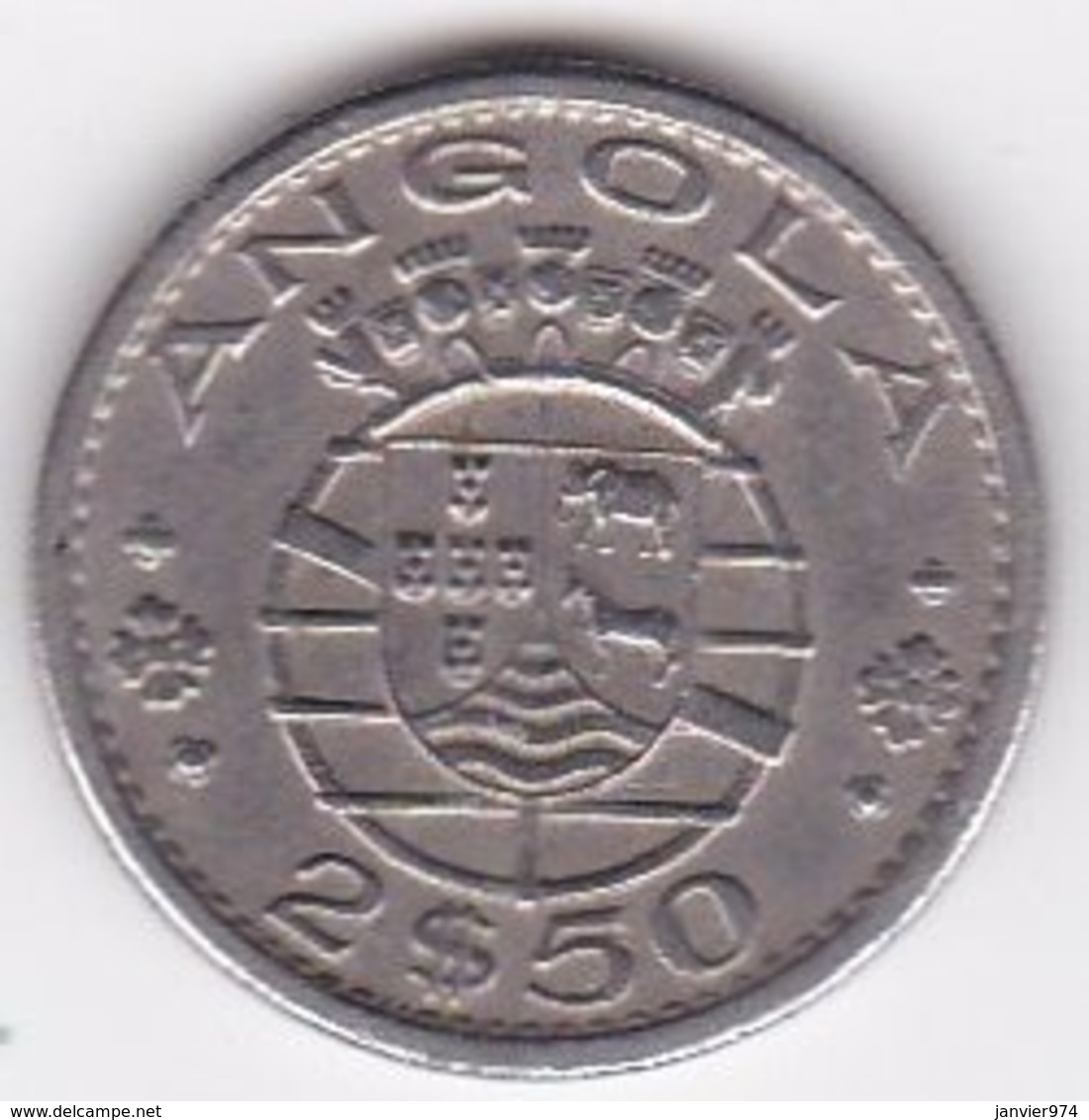 Colonie Portugaise, Angola, 2 ½ Escudos 1967 . KM# 77 - Angola