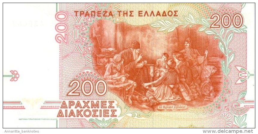 GREECE 200 &#916;&#929;&#913;&#935;&#924;&#917;&#931; (DRACHMAS) 1996 P-204 UNC  [ GR204 ] - Greece