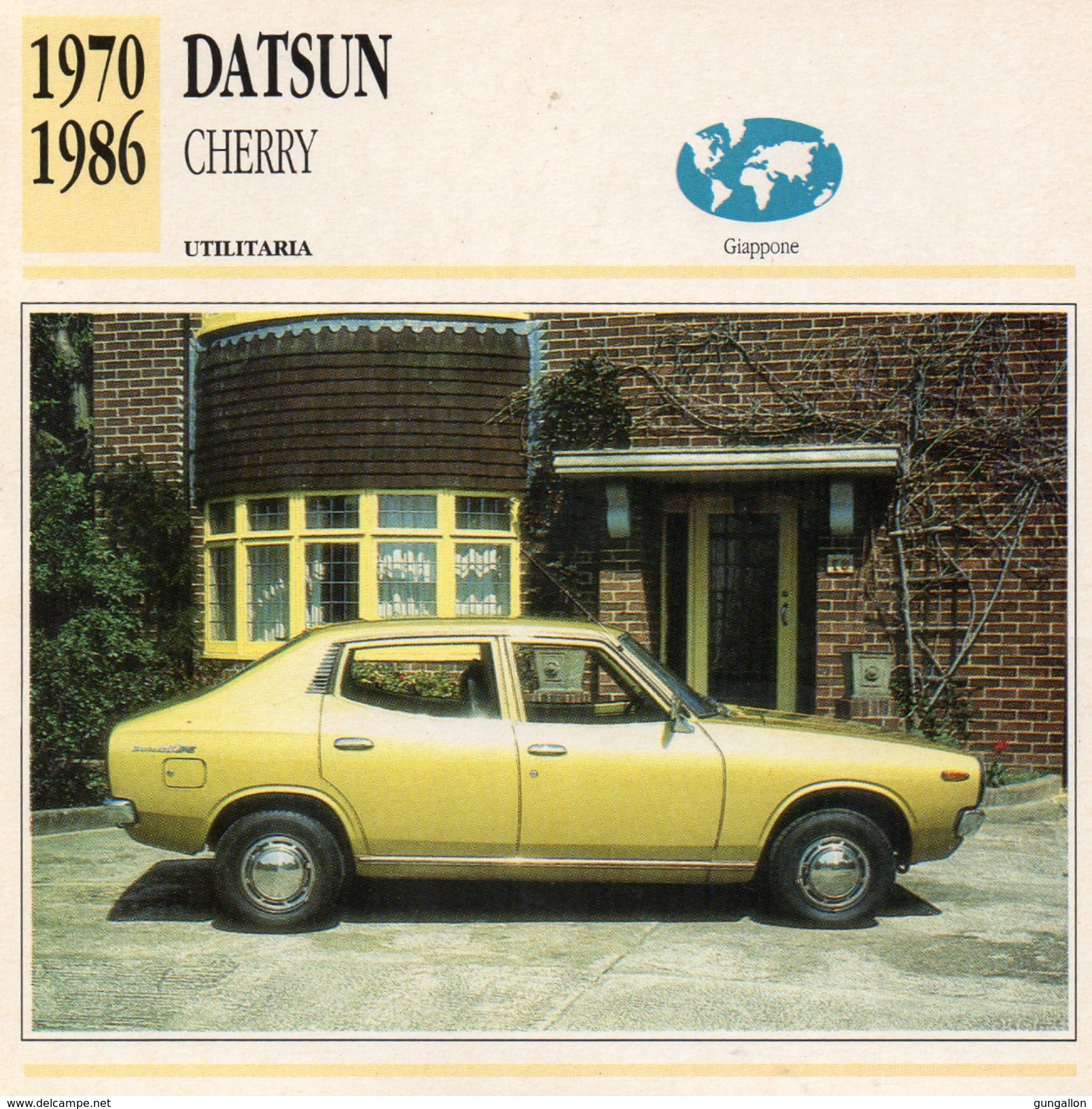 Auto Da Collezione  "Datsun  1970  Cherry"  (Giappone) - Moteurs