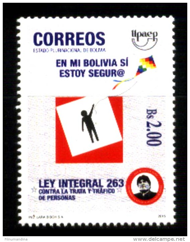 BOLIVIE  BOLIVIEN BOLIVIA 2015 UPAEP AMERICA AVOID VIOLENCE YV  NEUF MNH POSTFRISCH - Bolivia