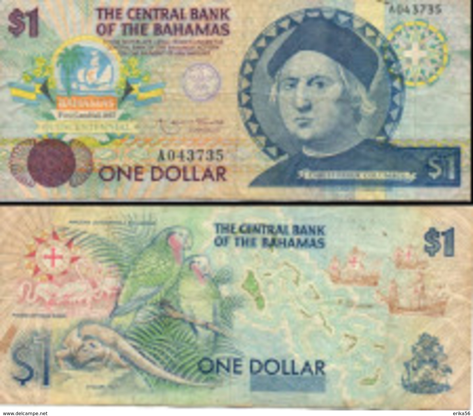 BILLETS  BAHAMAS  1 $ - Bahamas