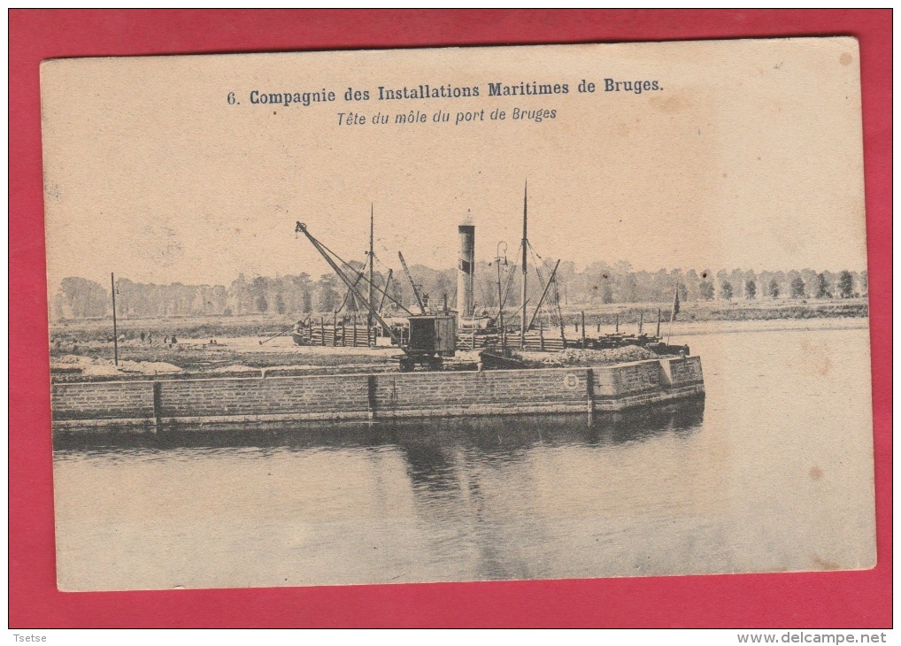 Brugge - Compagnie Des Installations Maritimes - Tête Du Môle Du Port - 1906 ( Verso Zien ) - Brugge