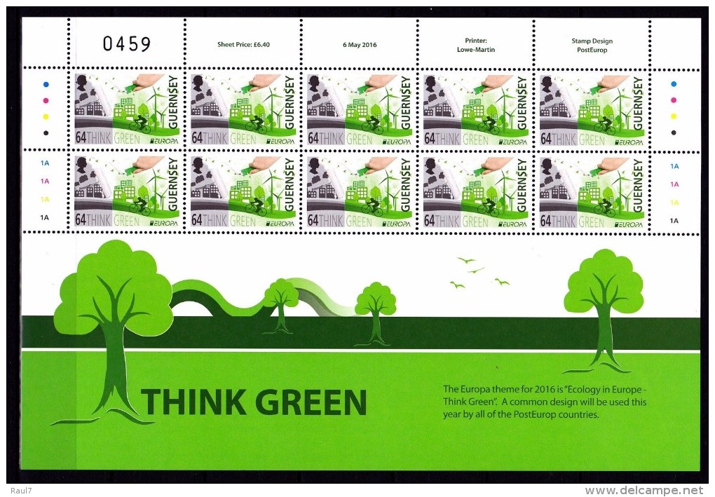 Europa 2016 - Guernesey - Think Green - Feuillet Neufs // Mnh - 2016