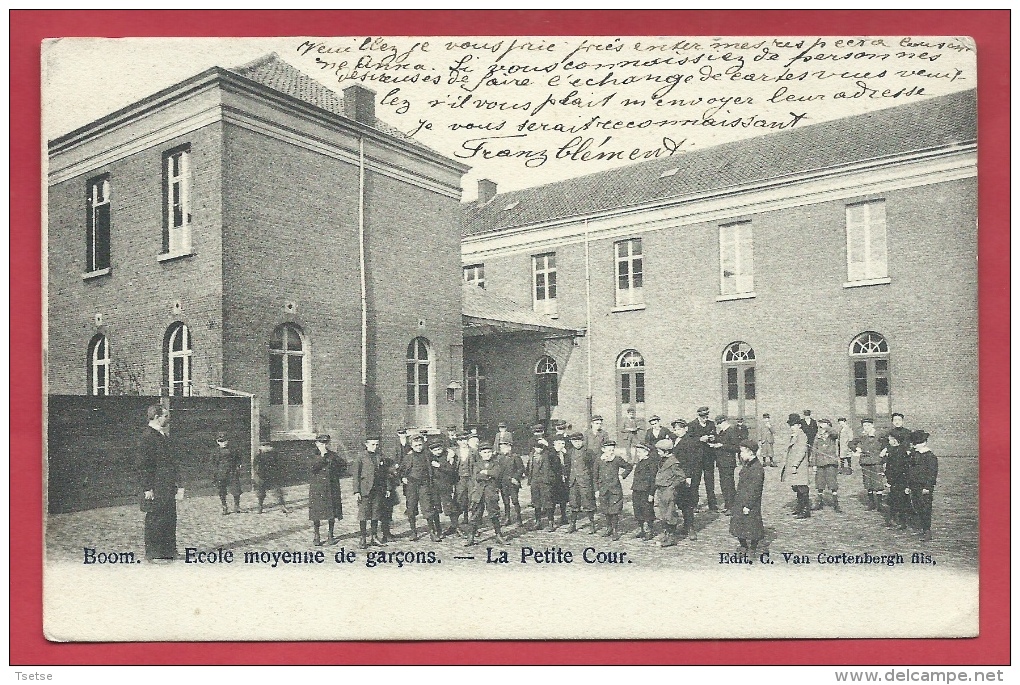 Boom - Ecole Moyenne De Garçons-  La Petite Cour - 1902 ( Verso Zien ) - Boom