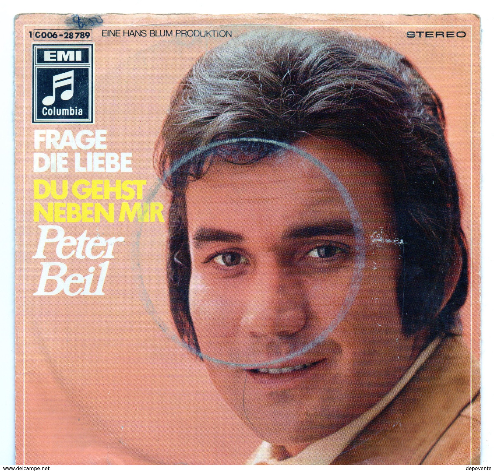 45T : PETER BEIL - FRAGE DIE LIEBE / DU GEHST NEBEN MIR - Autres - Musique Allemande