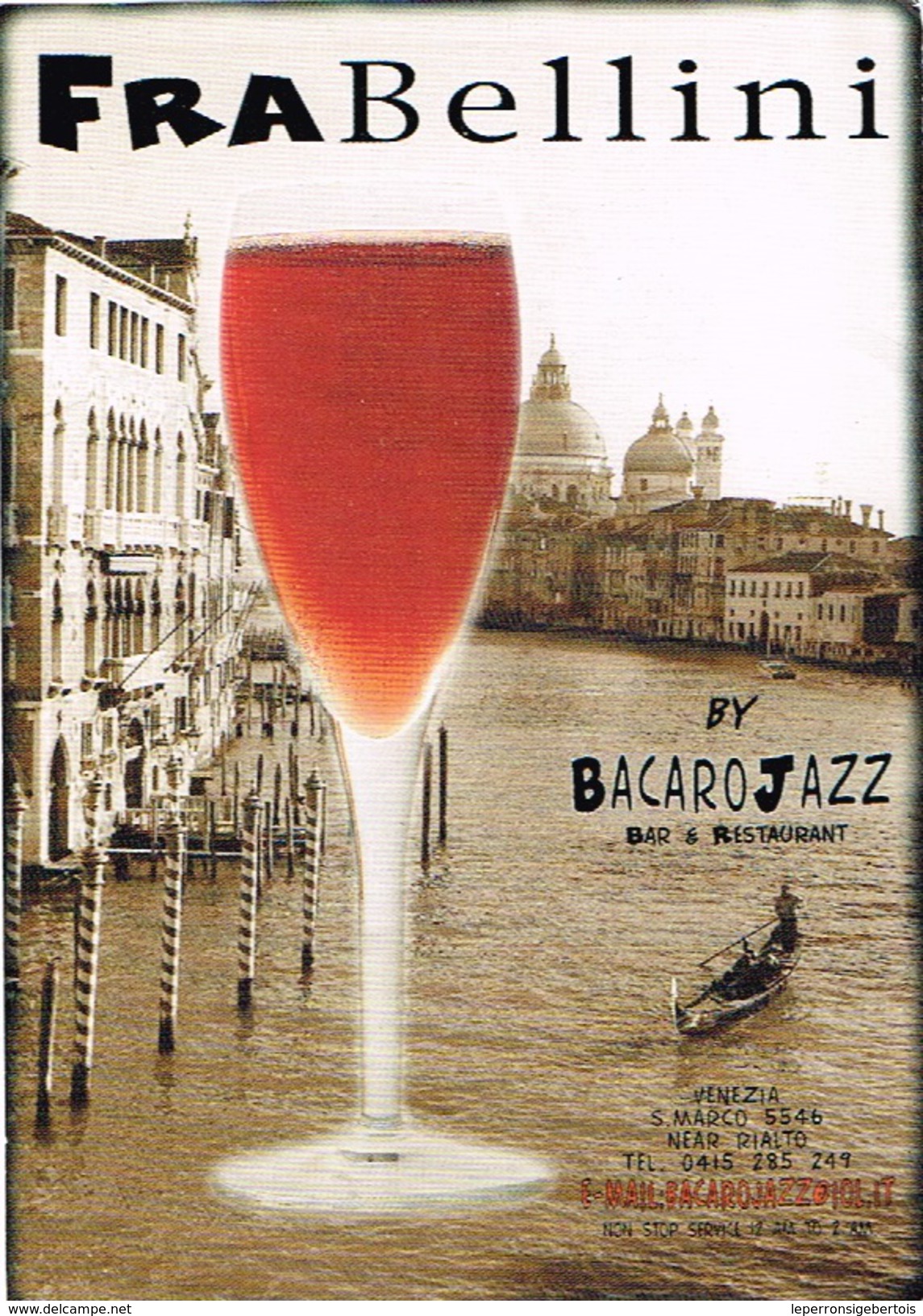 Venezia  - Venise - Bàcaro Jazz - Ristorante  2002 - Etiquettes D'hotels