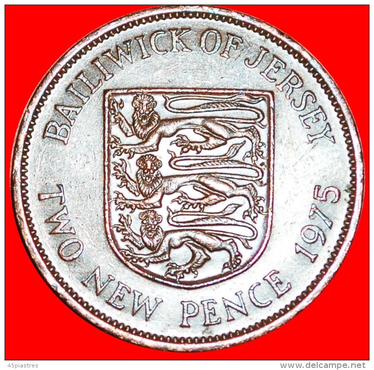 * GREAT BRITAIN 3 LIONS: JERSEY ★ 2 NEW PENCE 1975! LOW START&#9733;NO RESERVE! - Jersey