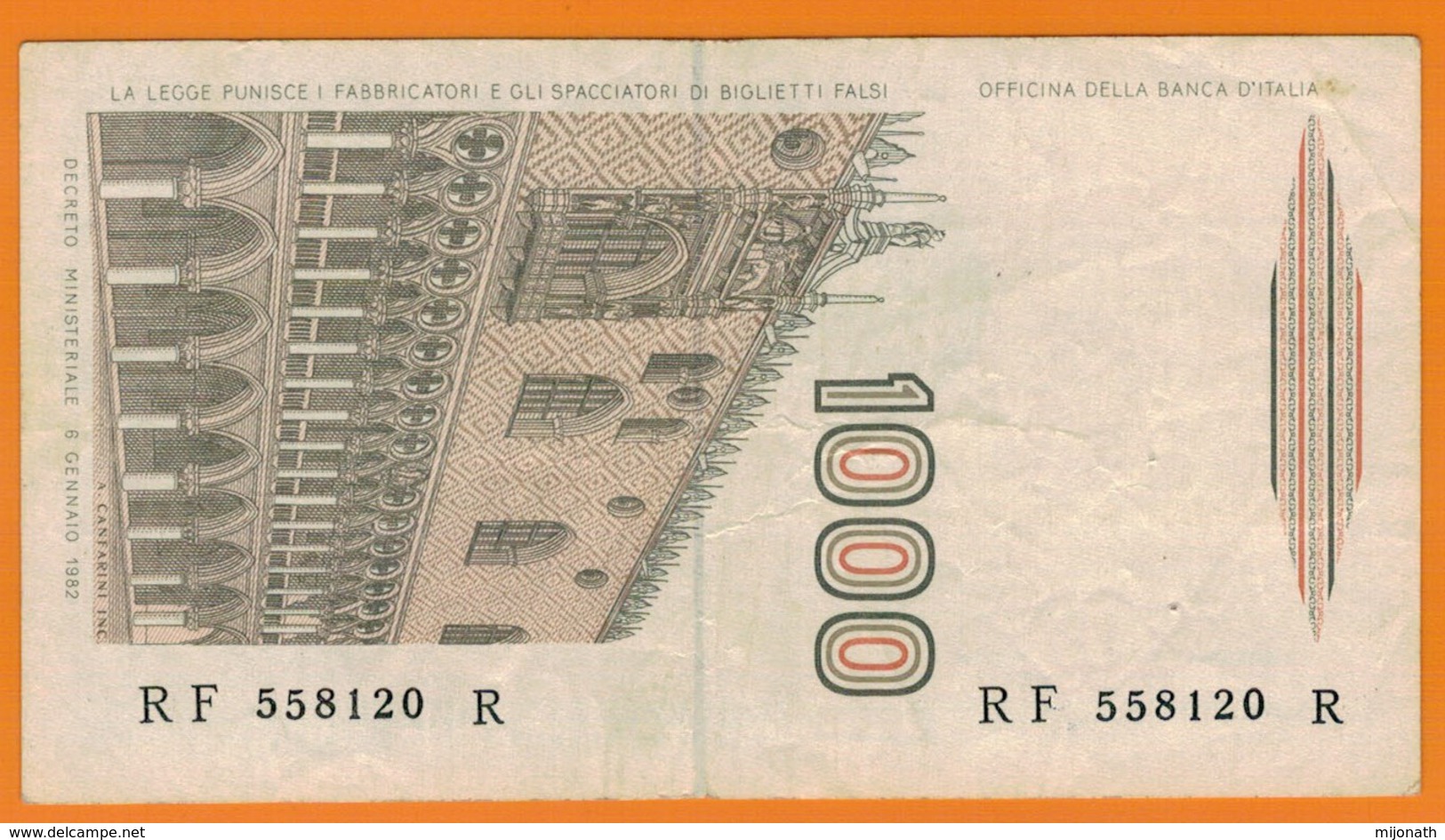 Nu-Italie-Italia-Billet De 1000 Lire Marco Polo De 1982 - 1000 Liras
