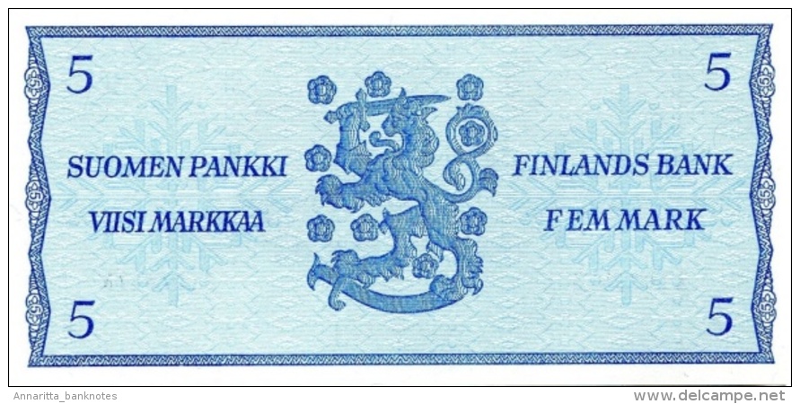 FINLAND 5 MARKKAA 1963 P-106Aa UNC LITT B SIGN. LINDBLOM & HAMALAINEN [ FIN106Aa55 ] - Finland