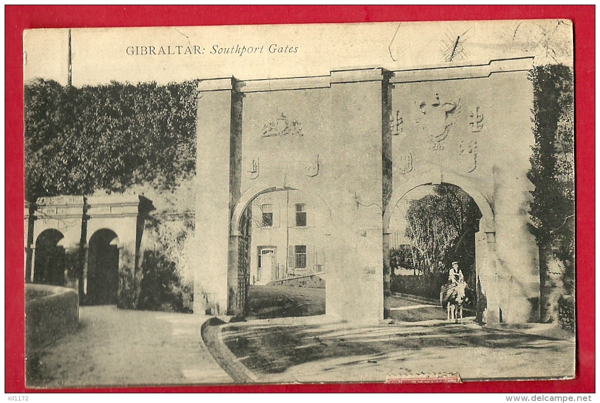 HBX-09  Gibraltar Southport Gates.  Cachet Gibraltar 1924 - Gibraltar