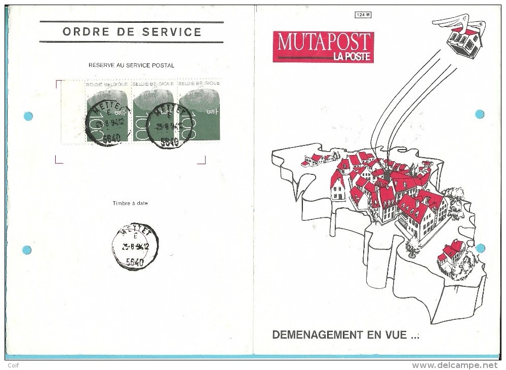 MUTAPOST "LA BONNE ADRESSE" (124M) 2481 Met Stempel METTET Op 25/8/1994 - 1990-1993 Olyff