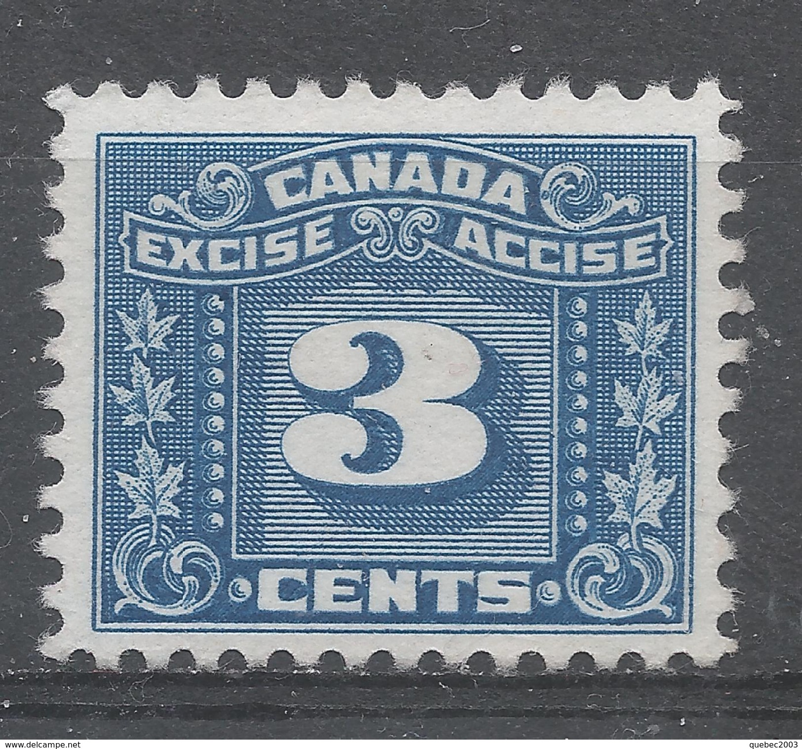 Canada. #A (U) Excise Tax - Port Dû (Taxe)