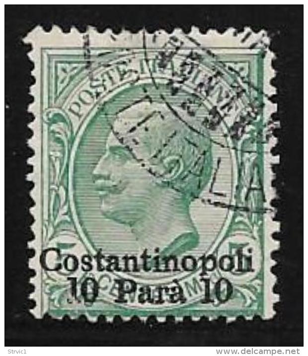 Italy Offices In Constantinople, Scott # 1 Used Italy Stamp Surcharged,1909 - Europa- Und Asienämter