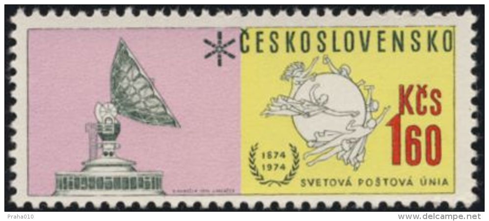 Czechoslovakia / Stamps (1974) 2109: 100th Anniversary Of Universal Postal Union (1,60 Kcs) Painter: Frantisek Hudecek - UPU (Union Postale Universelle)