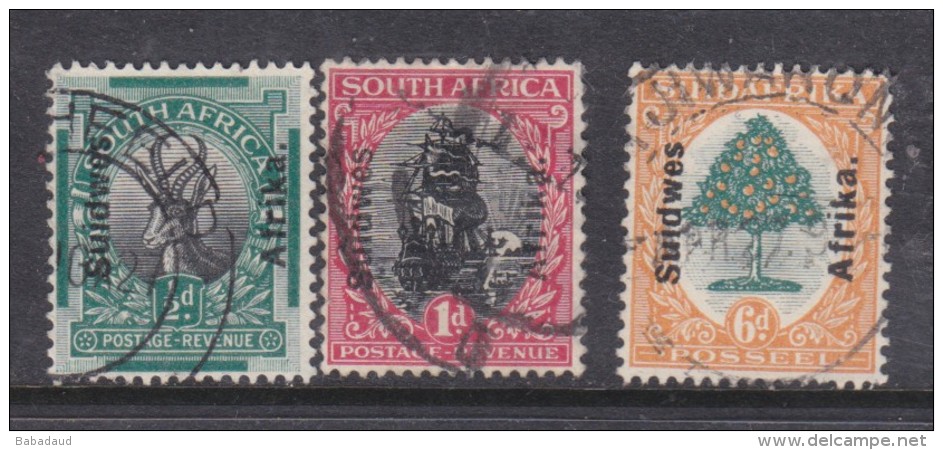 South West Africa, Opt On S.Africa, 1926 Singles, Afrikaans  1/2d, 1d, 6d, Used - Africa Del Sud-Ovest (1923-1990)