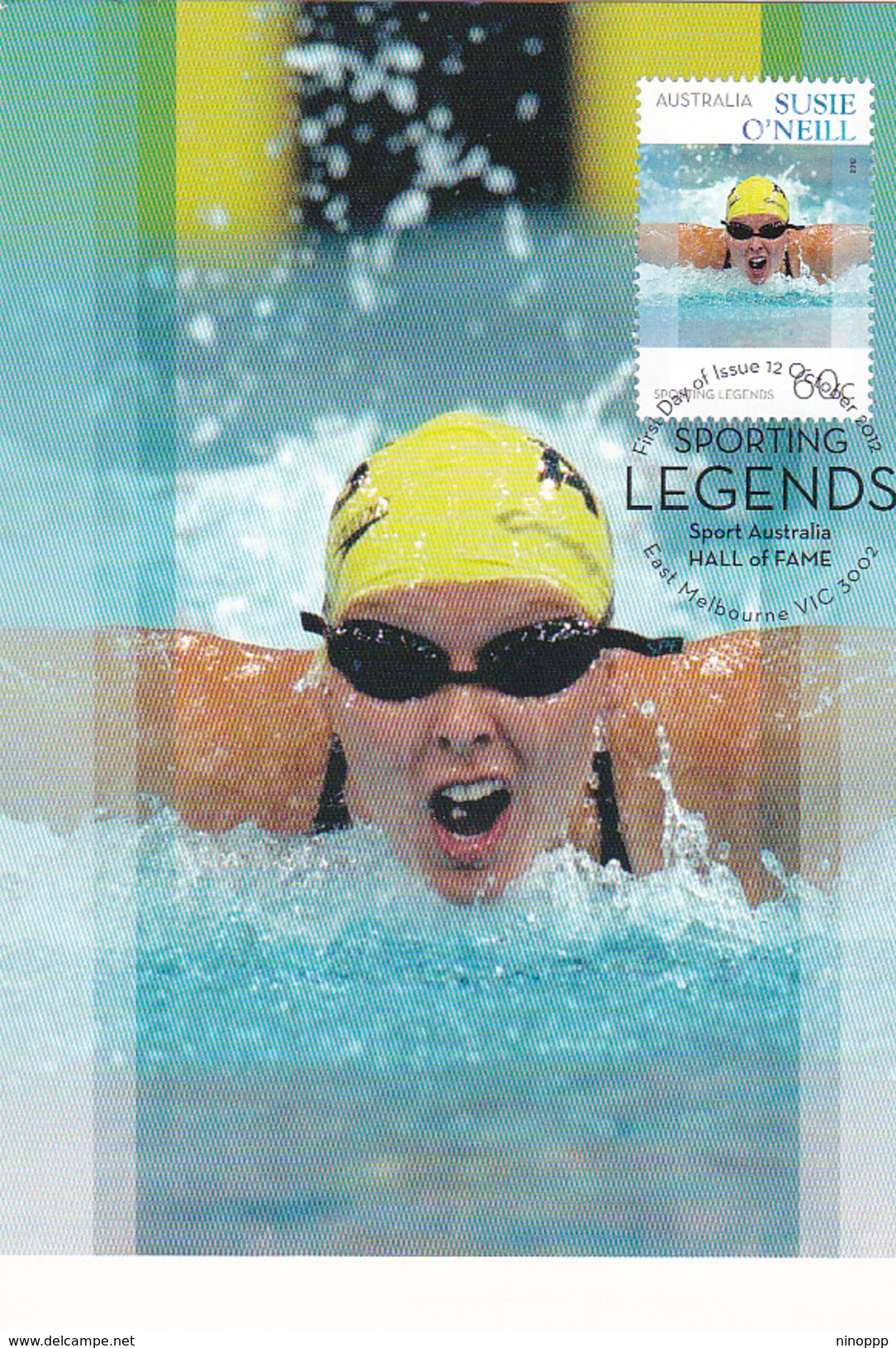 Australia 2012 Sporting Legends ,Susie O'Neill,swimming, Maximum Card - Maximumkaarten