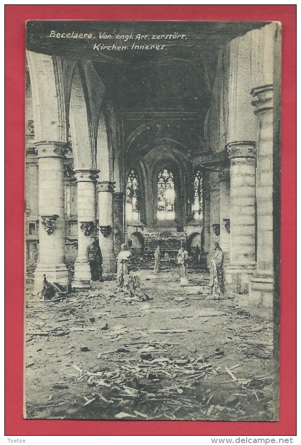 Beselare / Becelaere - Kirchen Inneres - Feldpost 1916 ( Verso Zien ) - Zonnebeke