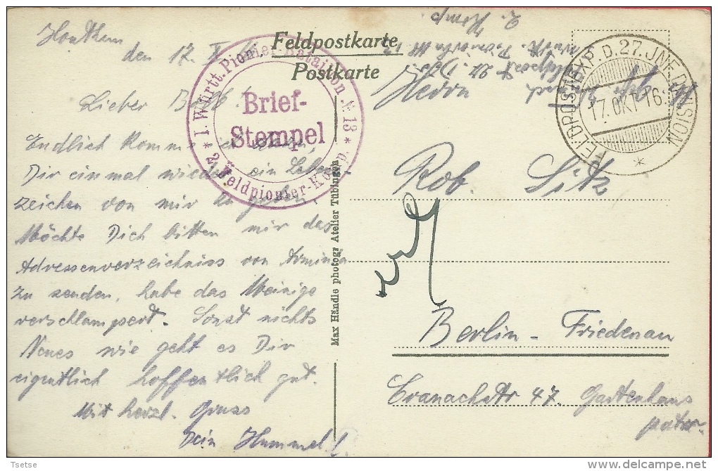 Beselare / Becelaere - Kirchen Inneres - Feldpost 1916 ( Verso Zien ) - Zonnebeke