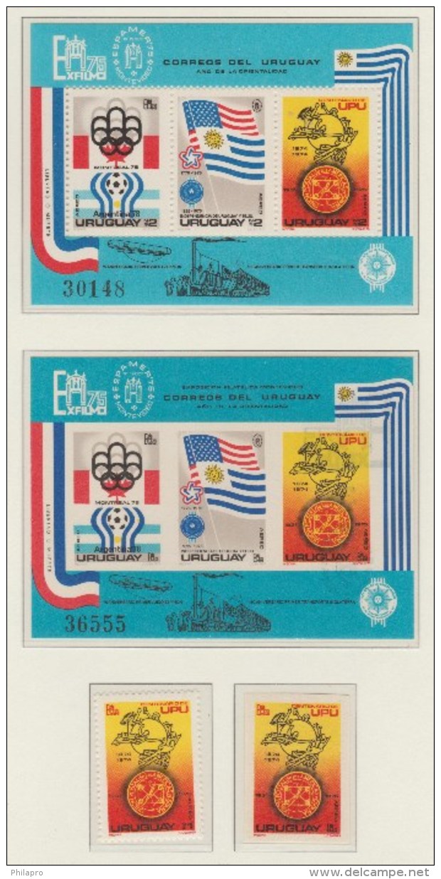 URUGUAY NON DENT+DENT  UPU +FLAG+SPORTS  **MNH VF    Réf  G364 - UPU (Union Postale Universelle)