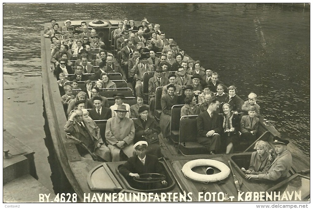 COPENHAGUE DANEMARK CARTE PHOTO ANIMATION BATEAU TRANSPORTS KOBENHAVN - Danemark