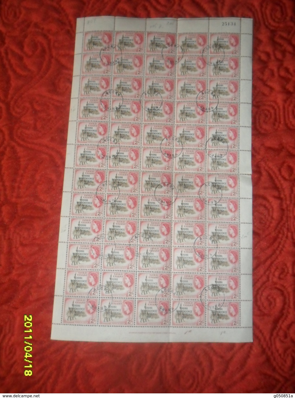 GHANA  - NEUFS **   60  TP  (JOUR D' INDEPENDANCE  6 MARS 1957) - Full Sheets