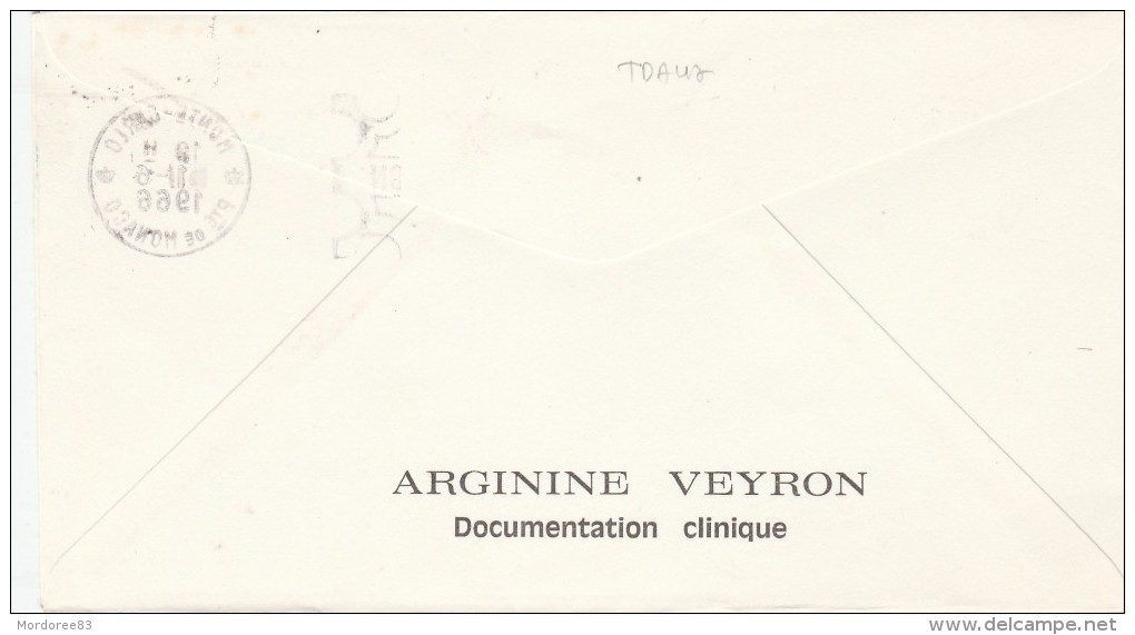 MONACO - FDC MONTE-CARLO 1/6/66 - Publicité ARGININE VEYRON                      TDA47 - Pharmacy