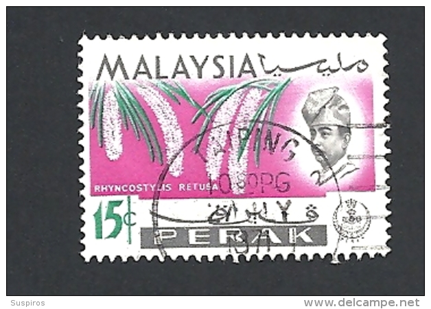 MALESIA PERAK   1965 Orchids   USED - Perak